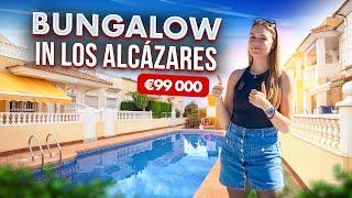 Spanish bungalow tour. Bungalow in Los Alcázares Spain. Property in Spain