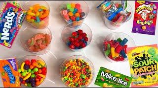 Filling Cups with Candy  Candies rainbow  Sweets | Filling Cups  with Candy ASMR