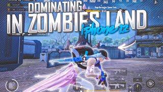 DOMINATING IN ZOMBIES LAND  IPHONE 12 SMOOTH + EXTREME PUBG /BGMI TEST 2023