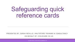 Safeguarding Quick References Cards