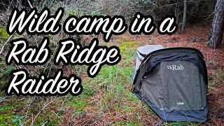 Rab ridge raider Wild camping in the woods in hooped bivi bags 103