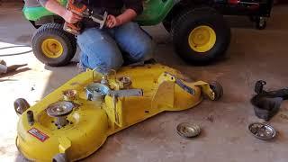 Riding Lawn Mower Complete Deck Rebuild & Tire Tube Install (John Deere LA145)