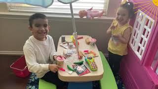 Picnic on a rainy day with Jacob and Abby