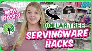 DOLLAR TREE SERVINGWARE HACKS! + NEW MUST SEE DIYS 2022 | Krafts by Katelyn