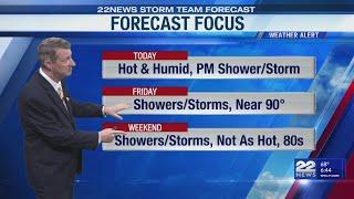 WEATHER ALERT: Hot and humid with scattered showers