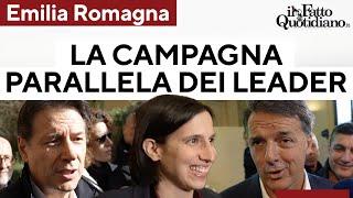 La campagna parallela dei leader del centrosinistra in Emilia Romagna: e Renzi rinuncia al simbolo