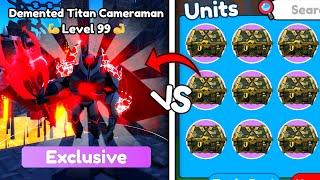 NEW DEMENTED TITAN 99 LVL!OPEN CRATES  - Toilet Tower Defense | Roblox