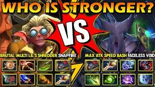 WHO IS STRONGER? Between Full Physical Build Snapfire Vs. Max Attack Speed Bash Faceless Void DotA 2