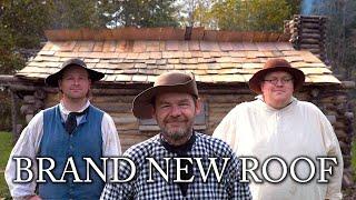 Roofing In The Wilderness - Wood Shingles Log Cabin Roof - Townsends Wilderness Homestead