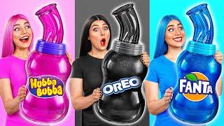 Pink VS Black VS Blue Color Cooking Challenge | Funny Food Challenges by Multi DO