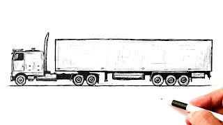 How to draw a Truck step by step