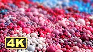 4K Macro Satisfying Colorful Liquid Spheres! Relaxing Music for Meditation. Fall Asleep Fast! Paint