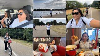 Cycling At Hyde Park || Filipino Jollibee Dinner ||