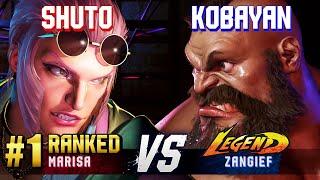 SF6 ▰ SHUTO (#1 Ranked Marisa) vs KOBAYAN (Zangief) ▰ High Level Gameplay