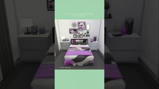 The ace swatch on this base game bed and wall art is... 🩶 The Sims 4 #ts4 #ace #sims #lgbtqia