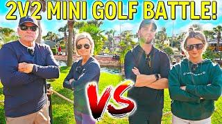 My Parents Challenged Us To A 2v2 Mini Golf Match!