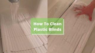 How To Deep Clean Plastic Blinds In Your Bathtub #shorts