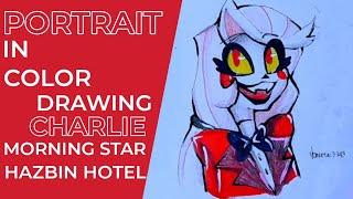 Charlie Hazbin Hotel Pencil Colours Drawing | Art by Mira #art #trending #charlie #hazbinhotel #fyp