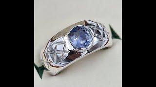 Natural Unheated and Untreated Ceylon Sapphire Ring