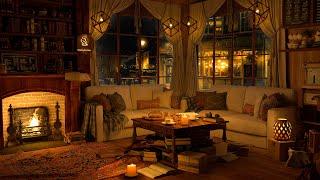 4K Cozy Coffee Shop  Background Instrumental to Relax, Study, Work