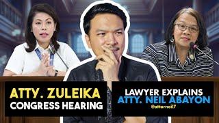 Atty. Zuleika Lopez Congress Hearing #LawyerExplains #AttorNEIL