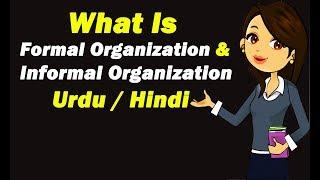 Formal Organization VS Informal Organization | Basic Concept | ? Urdu / Hindi