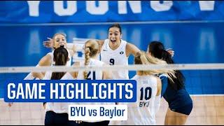 BYU Women's Volleyball vs Baylor | Full Game Highlights (2023)