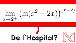 Grenzwert einer  ln-Funktion und Art der Aussage von De l`Hospital schließen [Mathe im Studium]