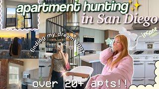 apartmenting hunting in SAN DIEGO˚彡 touring over 20+ apts trying to find the ONE.