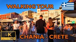 ⁴ᴷ⁶⁰  Crete / Chania | Walking Old Town Chania (August 2024) [4K]