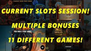 Current Slots Session  Bonuses On 11 Different Games! 