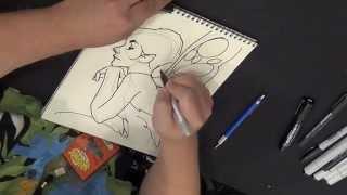 Adam Hughes drawing a Fairy