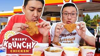 First Time Trying Krispy Krunchy Chicken MUKBANG - Gas Station Fried Chicken