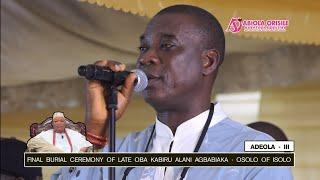 SEE WHEN K1 D ULTIMATE CRIED AT OBA OSOLO OF ISOLO KINGDOM BURIAL.