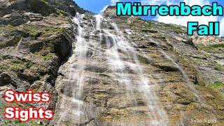 Mürrenbachfall Lauterbrunnen Switzerland 4K highest waterfall