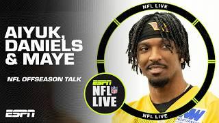 Brandon Aiyuk skips minicamp, Jayden Daniels' leadership & Drake Maye takes 2nd-team reps | NFL Live