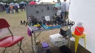 My face paint kit and market festival set up 2016