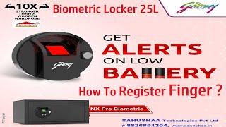 Godrej Fingerprint Locker - How to Register Your Finger | 25 L Biometric Safe Locker I Installation