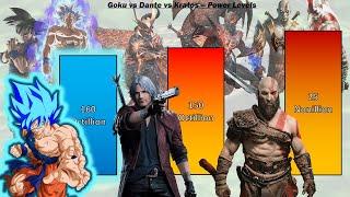 Goku vs Dante vs Kratos - Power Levels - Dragon Ball vs Devil May Cry vs God of War