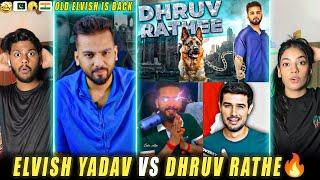 Reaction on Elvish yadav Roast Dhruv Rathi  | Elvish vs Dhruv Rathi 