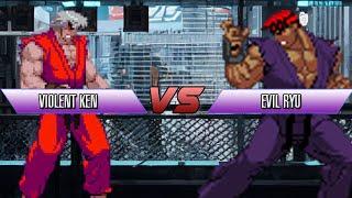 Mugen - Violent Ken vs. Evil Ryu - With Dialogues