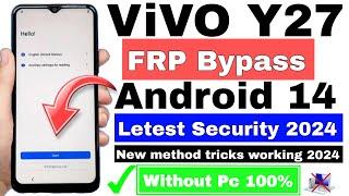 Vivo Y27 (V2249) | FRP Bypass | Android 14 | Google Account Unlock | Without Pc | New Method | 2024.