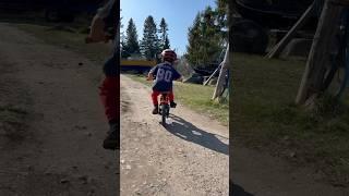 Cute little boy with a bicycle