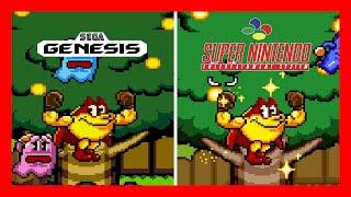 Genesis vs SNES  Pac-Man 2: The New Adventures - Parallel Gameplay