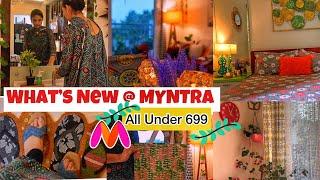 *Aesthetic*Home Decor Starts ₹199 Living Room Decorating Ideas & Organisation With MYNTRA️