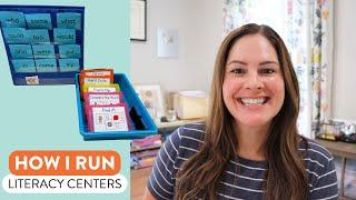 How I Run Literacy Centers in First Grade // Literacy Center Management in Grade 1
