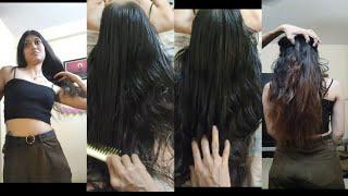 model long hair combing  and hairplay । hairplay and hair brushing । indian women long hair combing