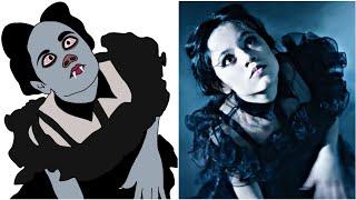 Wednesday Addams Dance Scene Drawing Meme | Jenna Ortega | Lady Gaga - Bloody Mary