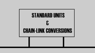 Standard Units and Chain-Link Conversion