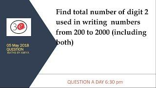 Question A Day May 5 : Maths By Amiya